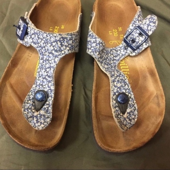 BIRKENSTOCK PAPPILIO COTTAGECORE BLUE WHT Sandals - Picture 2 of 8